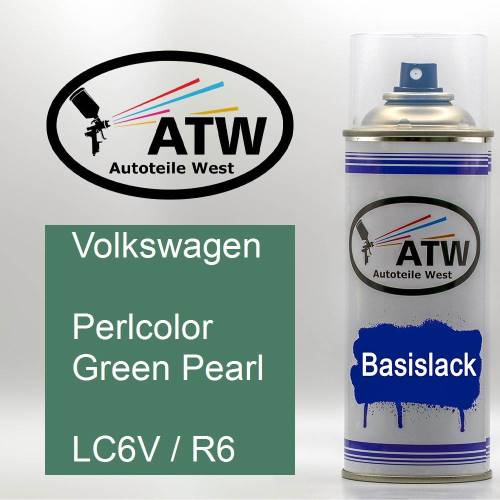 Volkswagen, Perlcolor Green Pearl, LC6V / R6: 400ml Sprühdose, von ATW Autoteile West.